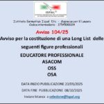 Costituzione di una Long list formata da: Educatore professionale, ASACOM, OSS, OSA, Coordinatore, Referente
